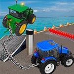 Chanined Tractor Towing Simulator