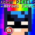 Draw Pixels Heroes Face