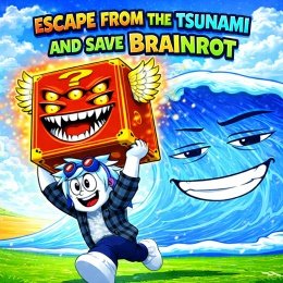 Escape from the Tsunami and Save Brainrot Original