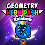Geometry Neon Dash Rainbow