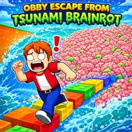 Obby Escape from Tsunami Brainrot 