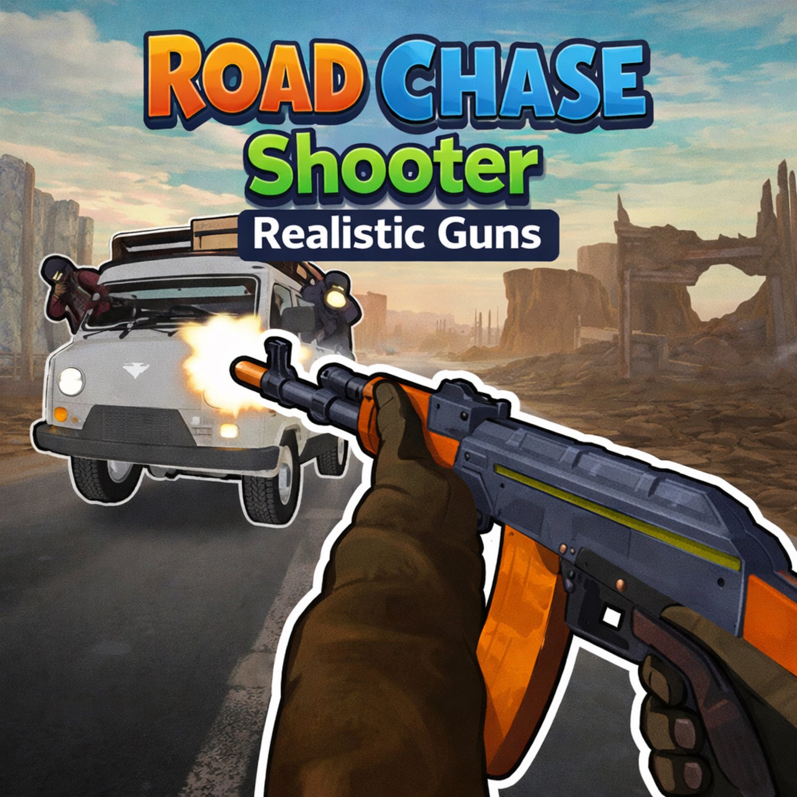 Road Chase: Shooter Realistic Guns