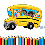School Bus Coloring Book